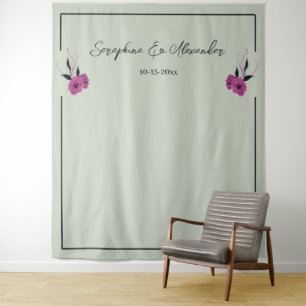 Romantische Gotische Lovers Elegante Bruiloft Acht Wandkleed