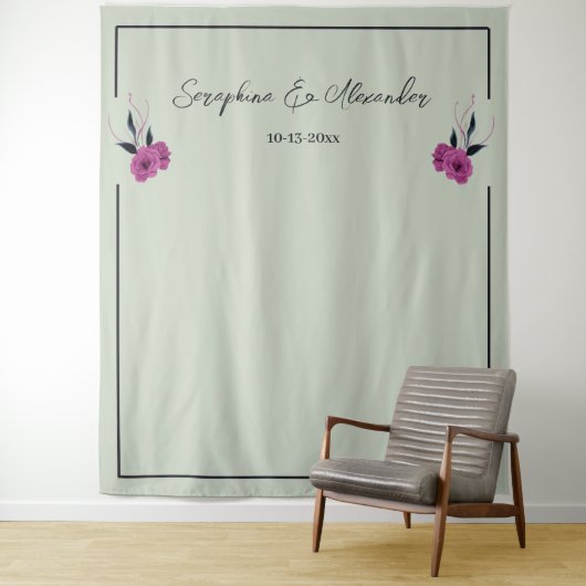 Romantische Gotische Lovers Elegante Bruiloft Acht Wandkleed (In situ)