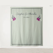 Romantische Gotische Lovers Elegante Bruiloft Acht Wandkleed (Voorkant)