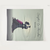 Romantische Gotische Lovers Elegante Bruiloft Acht Wandkleed (Voorkant (horizontaal))