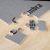 Romantische gotische middeleeuwse rode hart gepers legpuzzel (Zijkant)