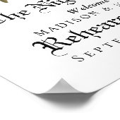 Romantische Gotische Raven bruiloft repetitie dine Poster (Hoek)