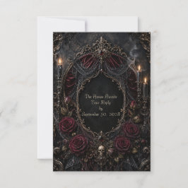 Romantische gotische RSVP-kaart