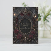 Romantische gotische RSVP-kaart (Staand voorkant)