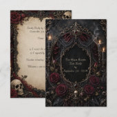 Romantische gotische RSVP-kaart (Voorkant / Achterkant)