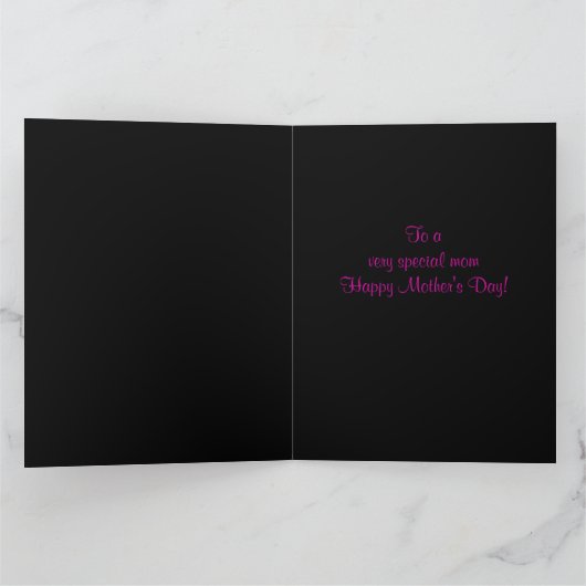 Romantische gotische schedelmoederdag kaart (Binnen)