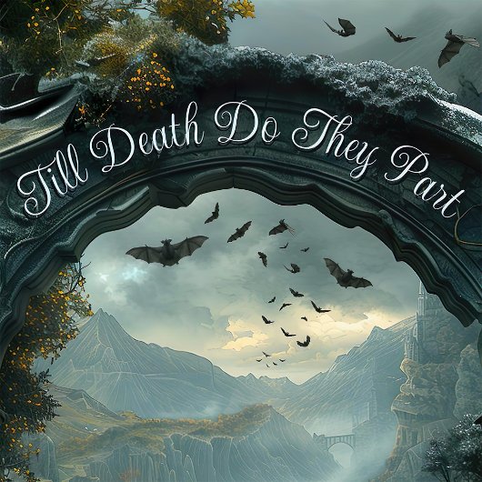 Romantische Gotische Trouwboog Halloween Fotocabin Wandkleed