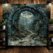 Romantische Gotische Trouwboog Halloween Fotocabin Wandkleed