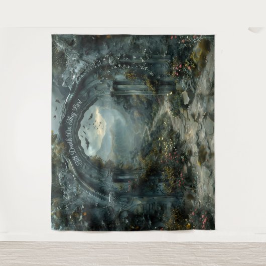 Romantische Gotische Trouwboog Halloween Fotocabin Wandkleed (Voorkant)