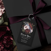 Romantische gotische Waterverf Raven Dank u Cadeaulabel