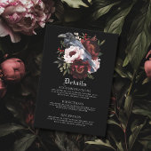 Romantische Gotische Waterverf Raven Details Informatiekaartje