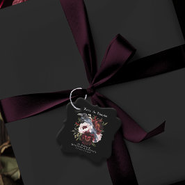 Romantische Gotische Waterverf Raven Floral Weddin Bedankjes Labels