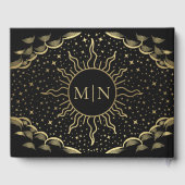 Romantische Gotische Waterverf Raven Floral Weddin Gastenboek (Achterkant)