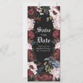 Romantische gotische Waterverf Raven Save the Date Kaart (Voorkant)