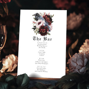 Romantische Gotische Waterverf Raven Wedding Bar M Reclamebord Met Voetstuk