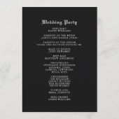 Romantische Gotische Waterverf Raven Wedding Progr Programmakaart (Achterkant)