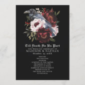 Romantische Gotische Waterverf Raven Wedding Progr Programmakaart (Voorkant)
