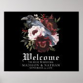 Romantische Gotische Waterverf Raven Wedding Welko Poster (Voorkant)