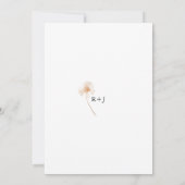 Romantische Goud en Blush Geperste Bloemen Save The Date (Achterkant)