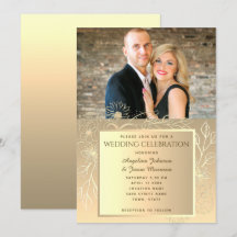 Romantische goud folie foto bruiloft