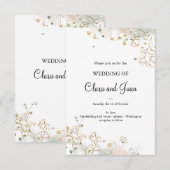 Romantische goudbloem met eenvoudig roos kaart (Voorkant / Achterkant)