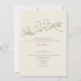 Romantische gouden bruiloft QR-code Kaart