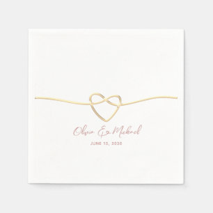 Romantische gouden bruiloft servetten