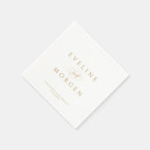 Romantische  gouden bruiloft typografie servet (Hoek)