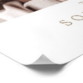 Romantische Gouden Calligrafie Foto Welkomst Huwel Poster (Hoek)