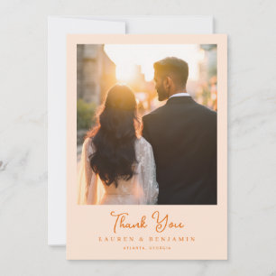 Romantische Gouden Elegante Foto Bedankkaart
