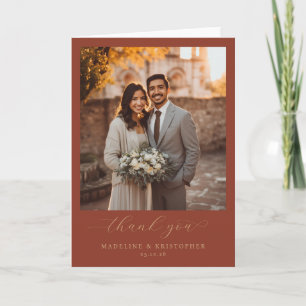 Romantische Gouden Elegante Foto Bedankkaart