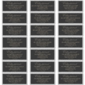 Romantische gouden en zwarte gastAdresetiketten Sticker (Voorkant)