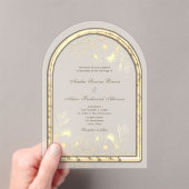 Romantische gouden folie bruiloft acryl uitnodigingen (Insitu (Draagbaar))