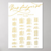 Romantische gouden folie Elegante bruiloft Zitting Folie Afdrukken (Voorkant)