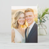 Romantische Gouden Foto Kaart (Staand voorkant)