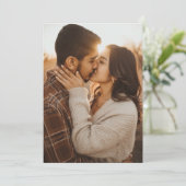 Romantische Gouden Foto Kaart (Staand voorkant)
