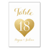 Romantische Gouden Hart Huwelijk Kaart (Voorkant)