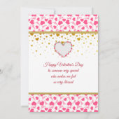 Romantische gouden harten houden van kalligrafie m (Achterkant)