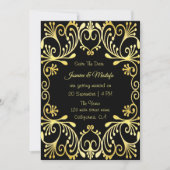 Romantische gouden islamitische huwelijksuitnodigi kaart (Voorkant)