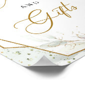 Romantische gouden Kaarten voor de bloemrijke tuin Poster (Hoek)