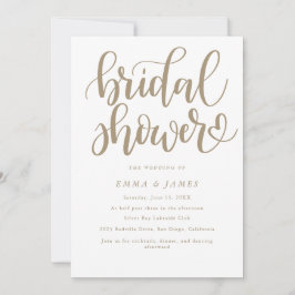 Romantische gouden kalligrafie bloeien Vrijgezelle Kaart