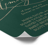 Romantische gouden kalligrafie | Groen in liefdevo Poster (Hoek)