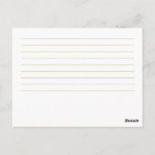 Romantische Gouden Kalligrafie Marine Blauw Trouwr Briefkaart (Achterkant)