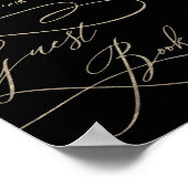 Romantische gouden kalligrafie zwarte poster voor (Hoek)