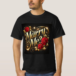 Romantische gouden Rozen Trouwen Mij Mannen Tshirt