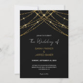 Romantische gouden string bruiloft kaart (Voorkant)