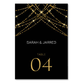 Romantische gouden string bruiloft kaart