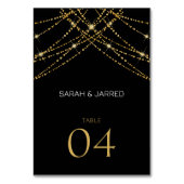 Romantische gouden string bruiloft kaart (Voorkant)