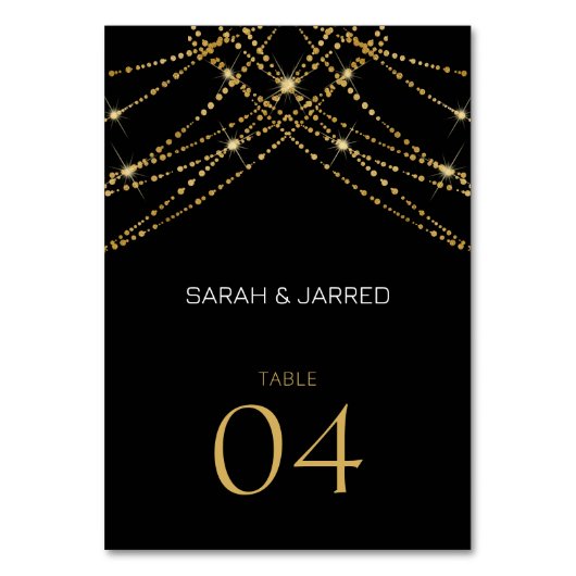 Romantische gouden string bruiloft kaart (Voorkant)