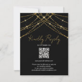 Romantische gouden string bruiloft RSVP kaartje (Voorkant)